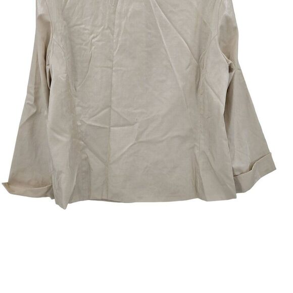 Chico's Formal Satin Sheen Ailene Jacket Chardonnay Single Breasted Blazer 3 - Picture 9 of 10